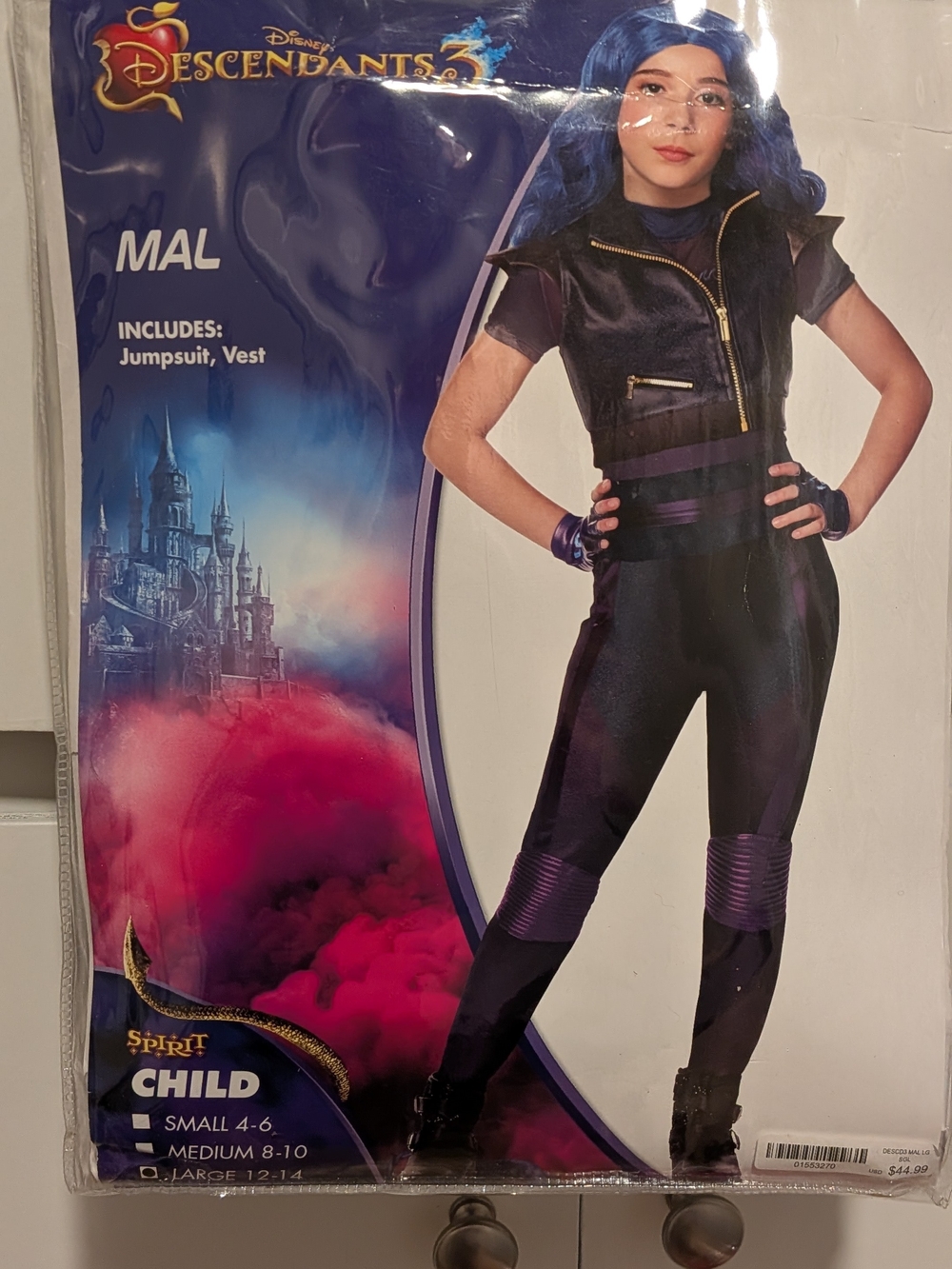 Spirit Mal Kids Costume - Purple and Black Jumpsuit with Vest